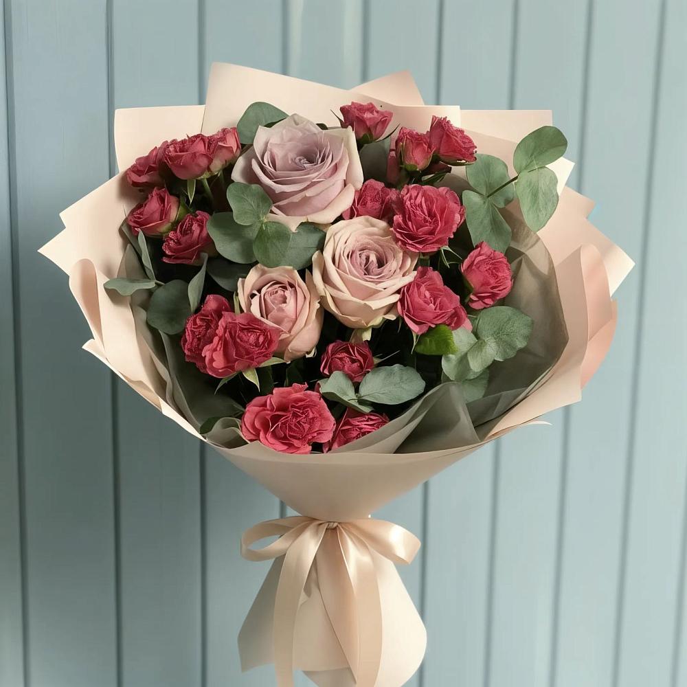 Букет цветов из: Гвоздики и Розы в Темникове