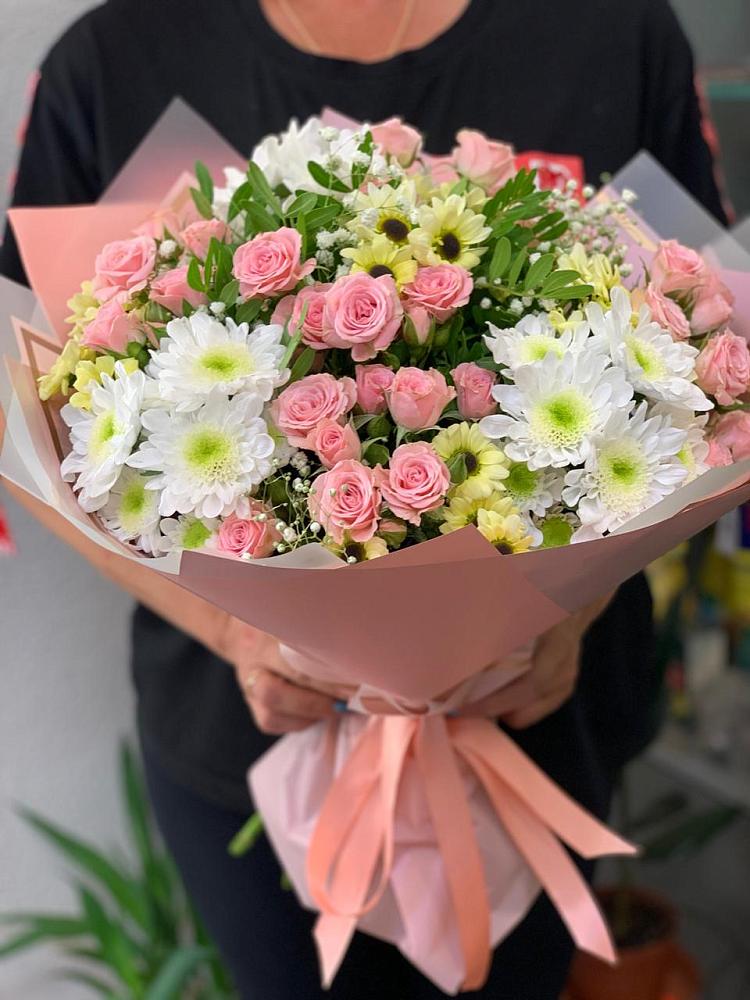 Букет цветов из: Розы и Хризантемы в Темникове