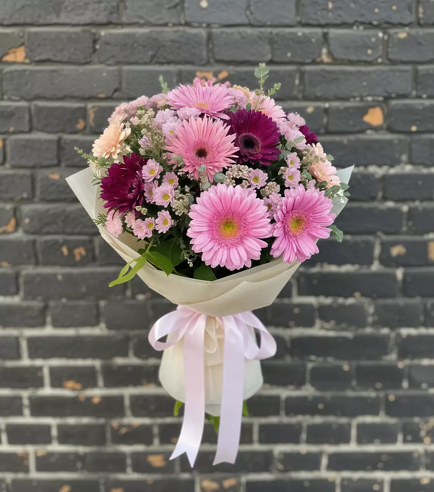 Букет цветов из: Герберы и Хризантемы в Темникове