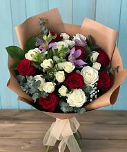 Букет цветов из:  Розы и Альстромерии #REPLACE_PRED# Темникове