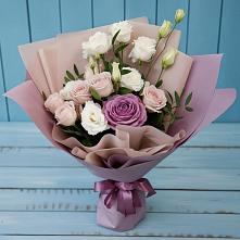 Букет цветов из:  Розы и Лизиантусы в Темникове