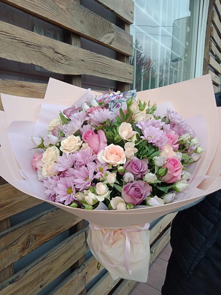 Букет цветов из: Розы и Хризантемы в Темникове