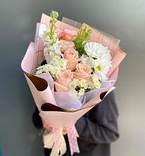 Букет цветов из:  Хризантемы и Розы в Темникове