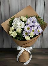 Букет цветов из:  Хризантемы и Розы в Темникове