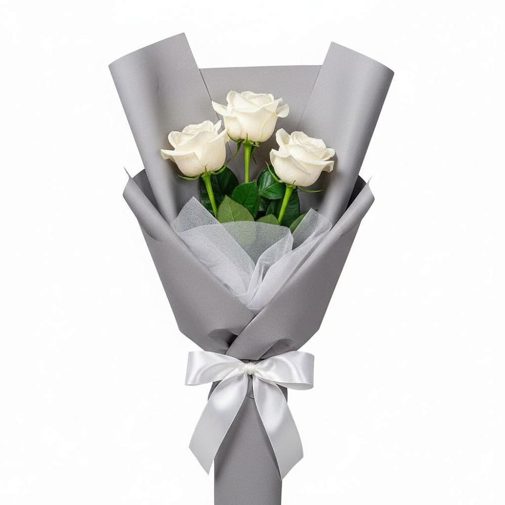 Букет 3 белые розы в Темникове