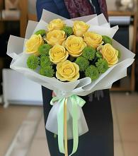 Букет цветов из:  Хризантемы и Розы в Темникове