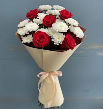 Букет цветов из:  Розы и Хризантемы в Темникове