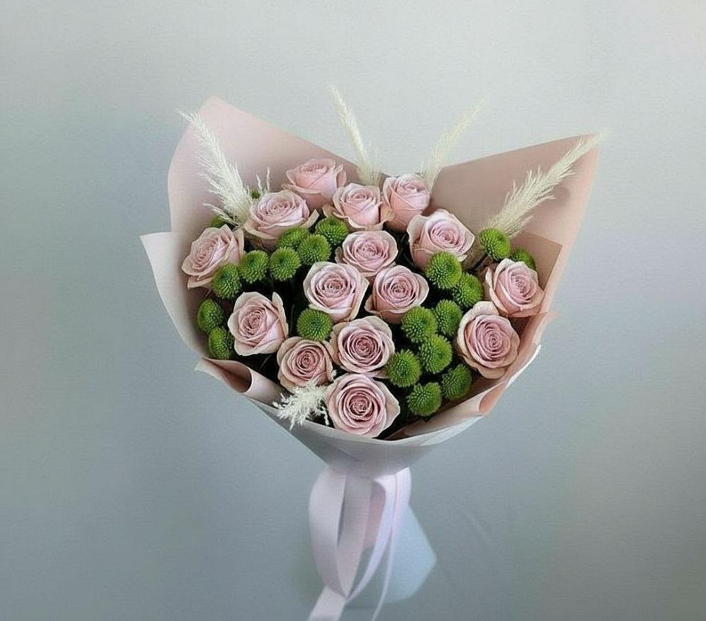 Букет цветов из: Розы и Хризантемы в Темникове