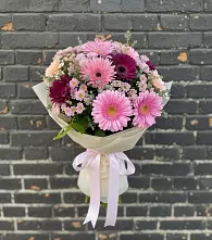 Букет цветов из:  Герберы и Хризантемы в Темникове