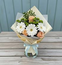 Букет цветов из:  Герберы, Розы и Хризантемы #REPLACE_PRED# Темникове
