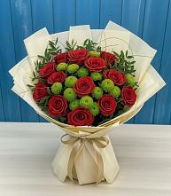 Букет цветов из:  Розы и Хризантемы в Темникове