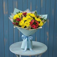 Букет цветов из:  Альстромерии и Хризантемы в Темникове